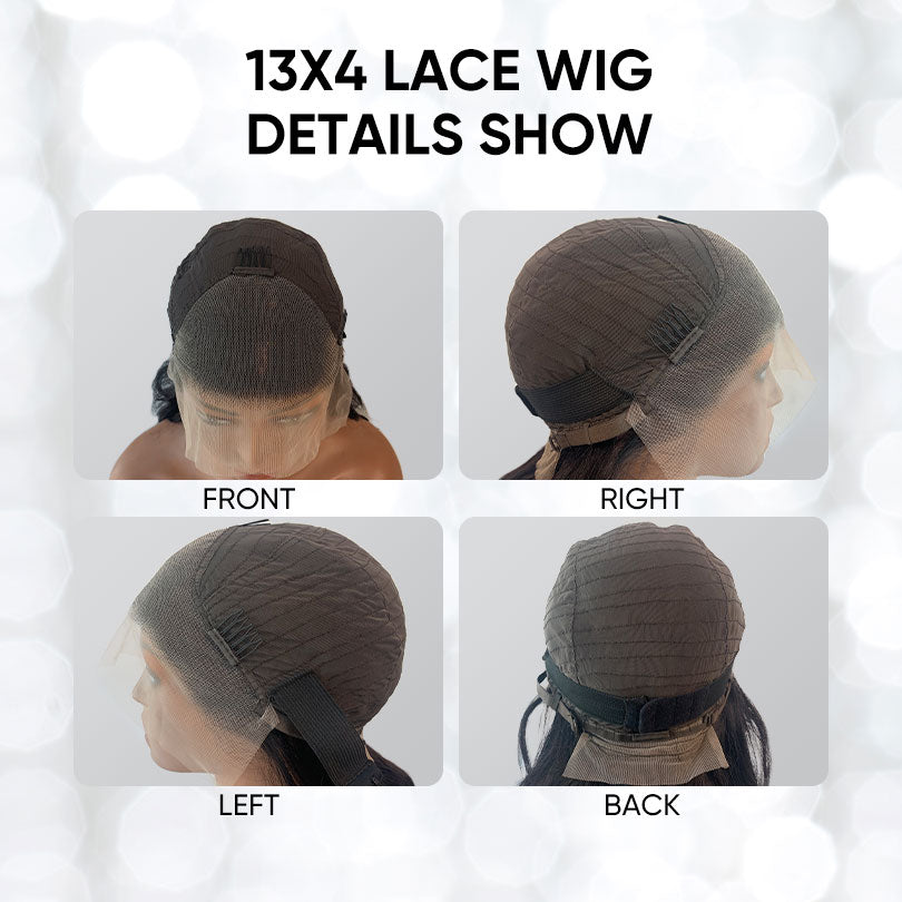 Swiss HD Lace Frontal Wigs Yaki Straight HD 13x4 Lace Frontal  Human Hair Wigs