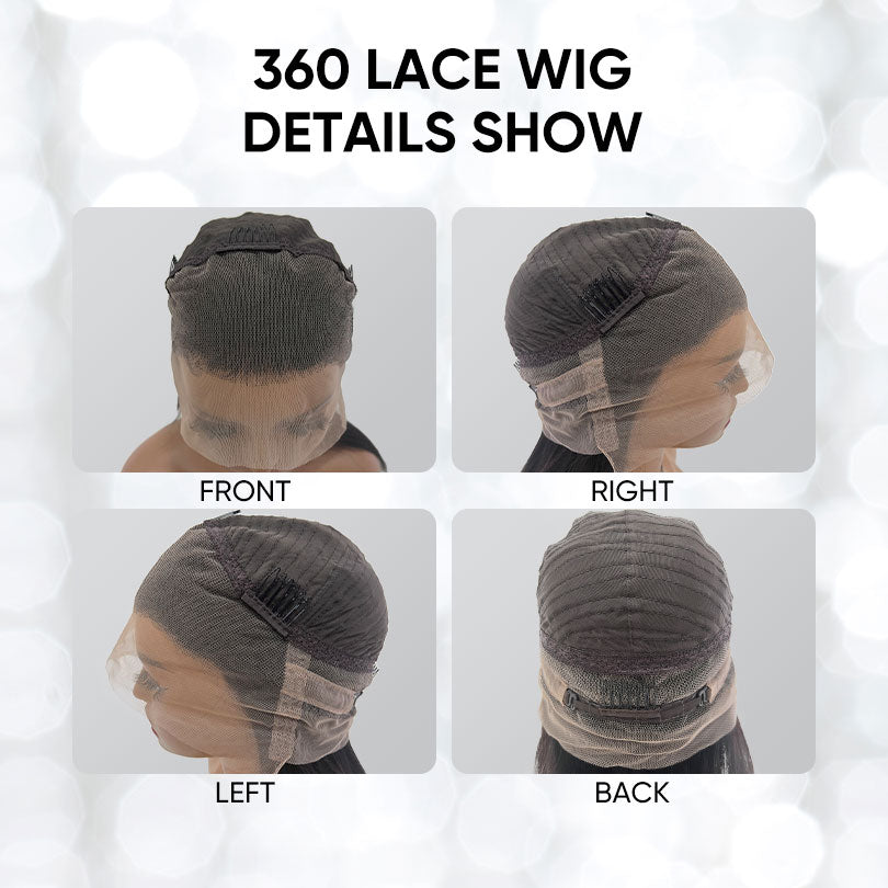 360 Lace Frontal Wig Virgin Human Hair Water Wave Natural Wigs For Women Glueless
