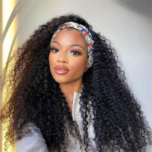 Headband Human Hair Wigs Jerry Curly Best Human Hair Wig for Black Women 14-26inch