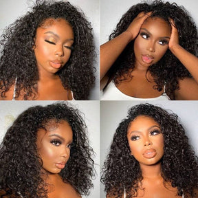 Swiss HD Lace Frontal Wigs Pre Plucked 13x4  Curly Glueless Human Hair Wigs