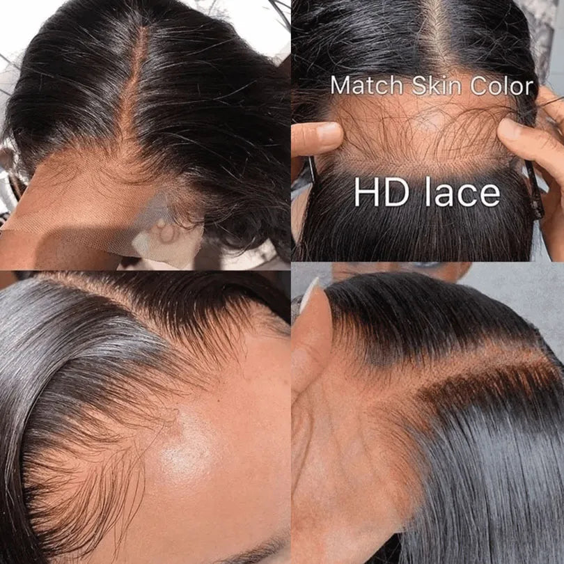 Straight HD Lace Frontal Wigs Skin Melt  4x4 Frontal Lace Human Hair Wigs