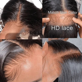 Water Wave 4x4 HD Lace Frontal Wigs  Glueless Human Hair Wigs For Women