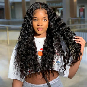 Deep Wave HD Lace Frontal Wigs Skin Melt  4x4 Frontal Lace Human Hair Wigs For Women