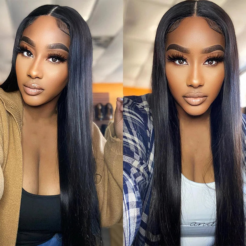 5x5 Human Hair Lace Frontal Wigs Quality Lace Wigs Glueless Straight Hair Lace Frontal Wigs