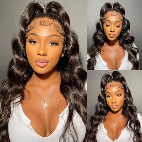 360 Lace Frontal Wig Brazilian Body Wave Virgin Human Hair Wigs Breathable Lace Frontal Wig