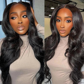 Flash Sale Body Wave Lace Frontal Wigs  4x4 Frontal Lace Human Hair Wigs Plucked Hairline