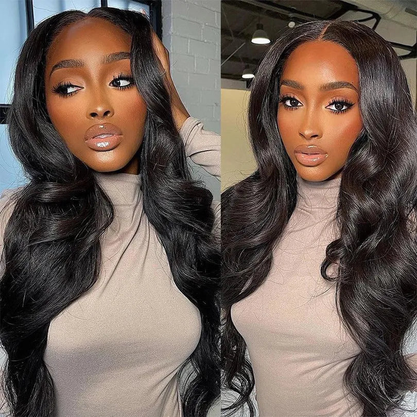 Body Wave HD 4x4 Lace Frontal Wigs Glueless Transparent Lace Human Hair Wigs Plucked Hairline