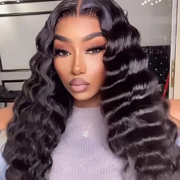 Loose Wave Wigs T Part Lace Front  Wigs Pre-plucked Natural Hairline Remy Human Hair
