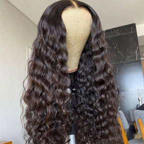 Glueless Loose Deep Wave 13*6 Lace Front Wigs Pre Plucked Real Hair Wigs For Women