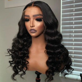 Loose Wave Wigs T Part Lace Front  Wigs Pre-plucked Natural Hairline Remy Human Hair