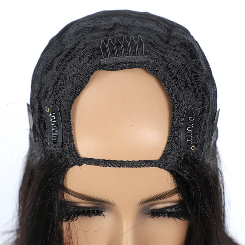 250% Density U Part  Lace Front Wigs Deep Wave Virgin Hair Cheap Real Hair Wigs For Black Women