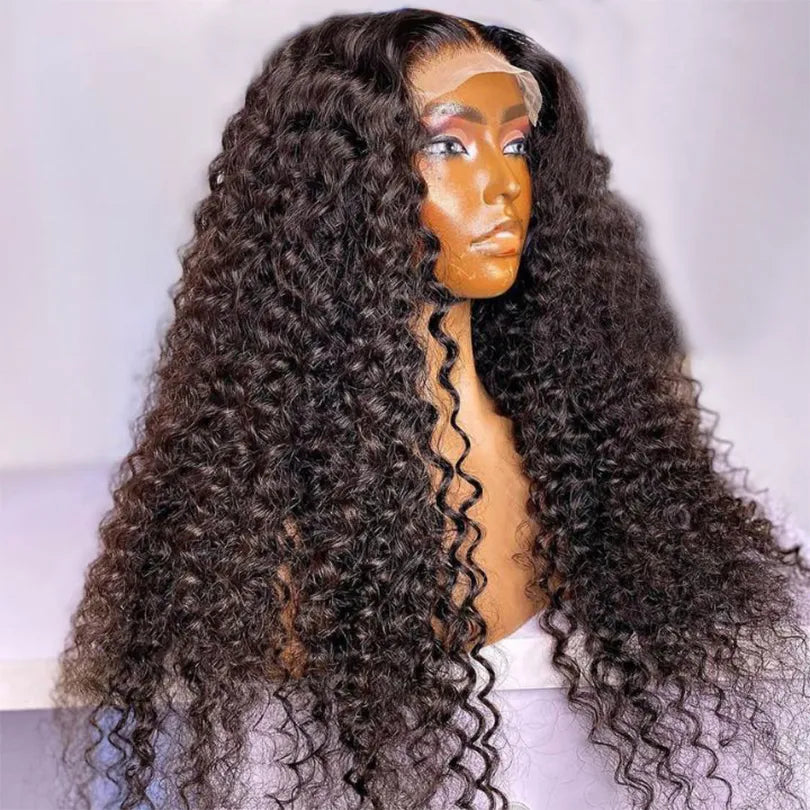 Glueless 5x5  Lace Closure Deep Wave Wig 250% High Density Full and Thick Human Hair Wig Skin Melt Undetectable Invisible Lace