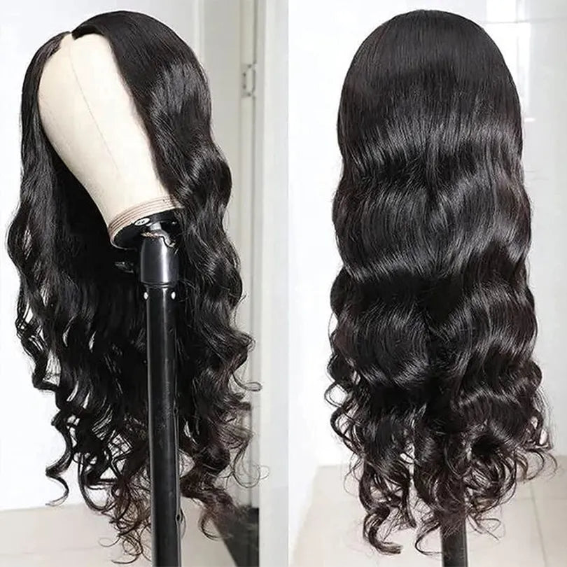 Affordable Wig Natural Hairline Body Wave V Part Wig For Black Women Real Human Hair